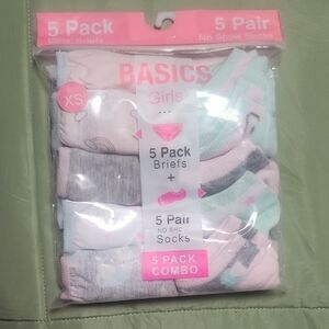 Basics Girls' Briefs and Socks Combo